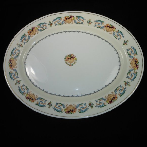 rare beautiful large bone china  oval serving platter. Aynsley UK Banquet - Picture 2 of 9